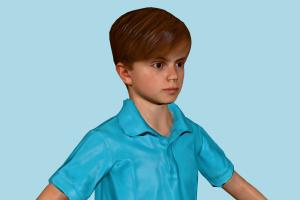 Tyler Kid child, children, kids, kid, young, posed, boy, male, people, scanned, rigged, animated, renderpeople